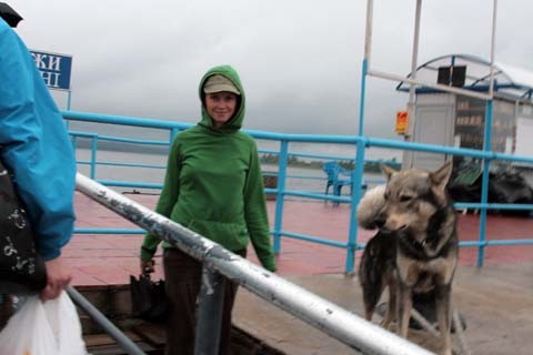 Пристань Кижского погоста. Нас провожает четвероногий друг. Пристань Кижского погоста. Нас провожает четвероногий друг.