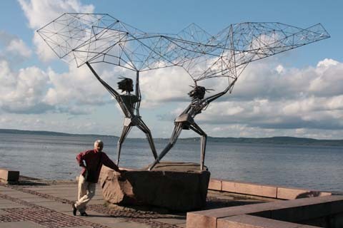 Петрозаводск. Заброска сетей в Онежское озеро (берег Петрозаводской губы). Петрозаводск. Заброска сетей в Онежское озеро (берег Петрозаводской губы).