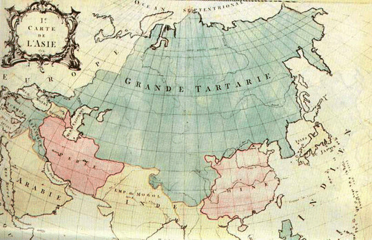 Великая Тартария на карте Азии. 1754 год Великая Тартария на карте Азии. 1754 год