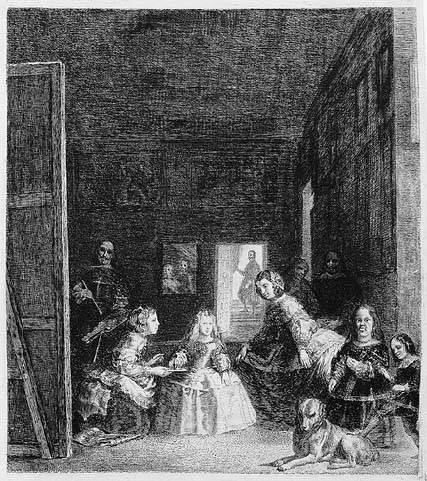 Франциско Гойя. Графическая копия картины Веласкеса «Менины». 1778 г. Франциско Гойя. Графическая копия картины Веласкеса «Менины». 1778 г.